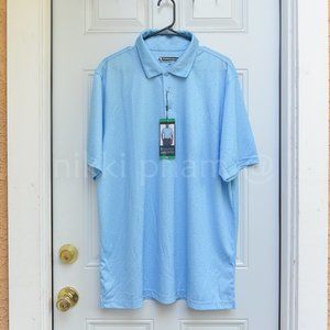Brand new Pebble Beach Dry Luxe Men"s Perfomance polo in Light blue